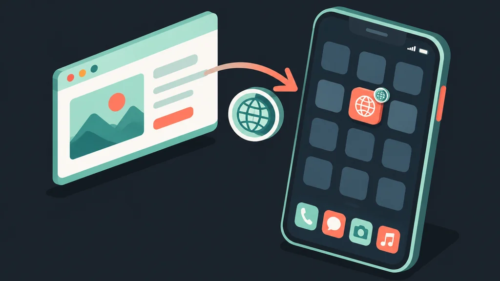 Home screen shortcut icon created from browser